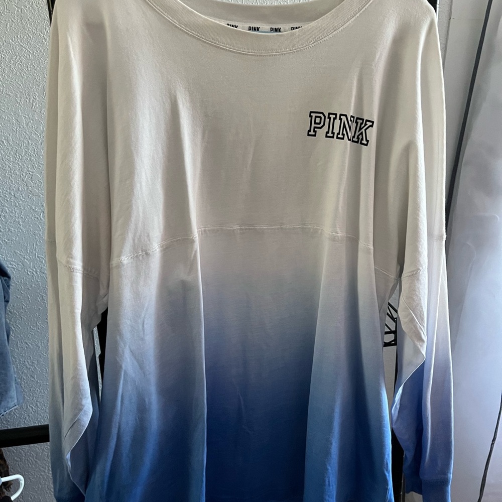 Victoria's Secret PINK White Long Sleeve Tee